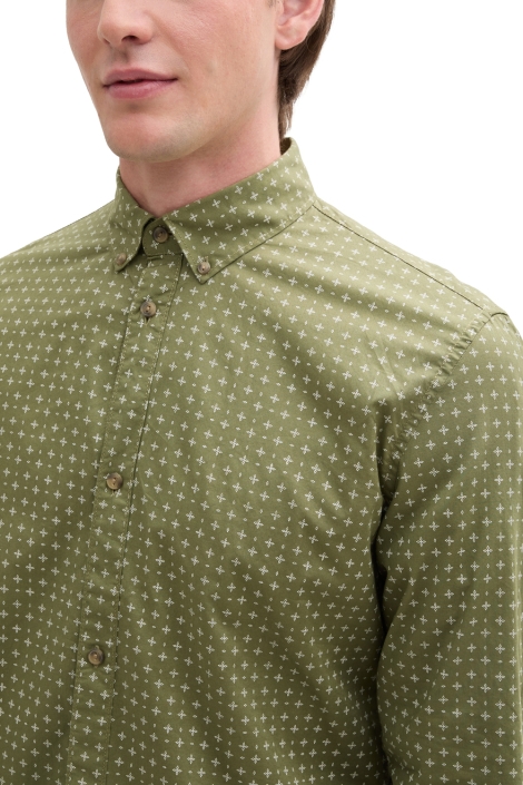Tom Tailor fitted printed poplin shirt